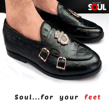 Billionaire leather Doublestrap Monk Shoe For Men